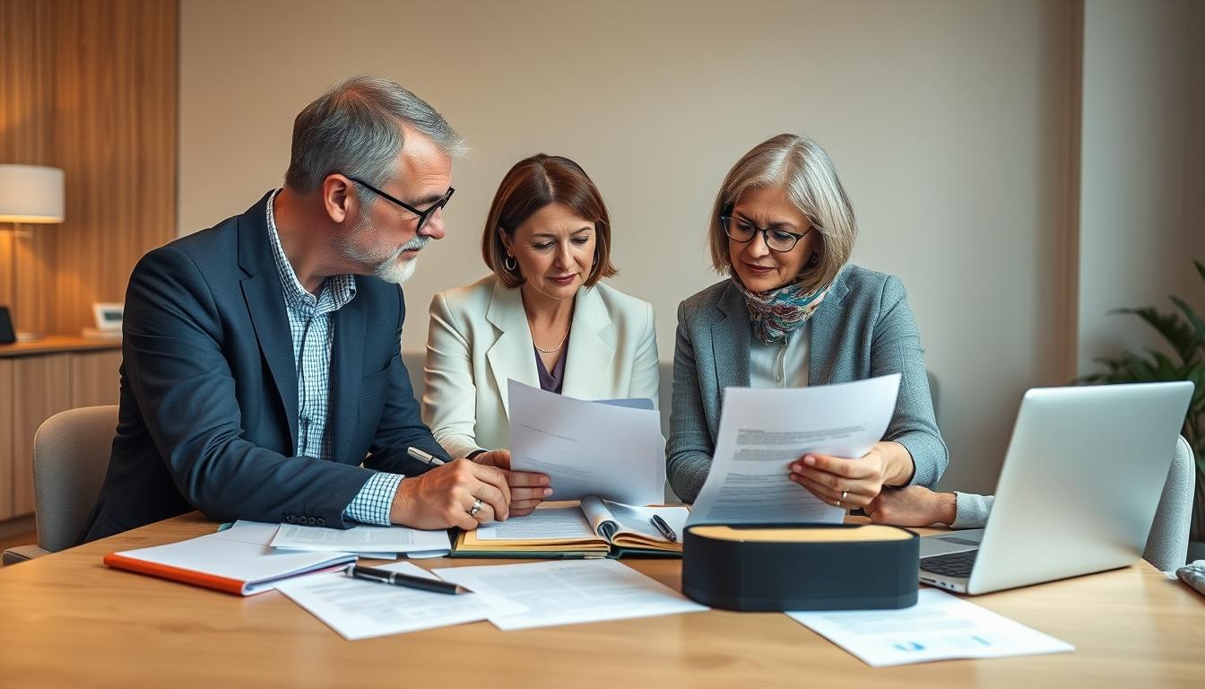 Senior legal team and family support